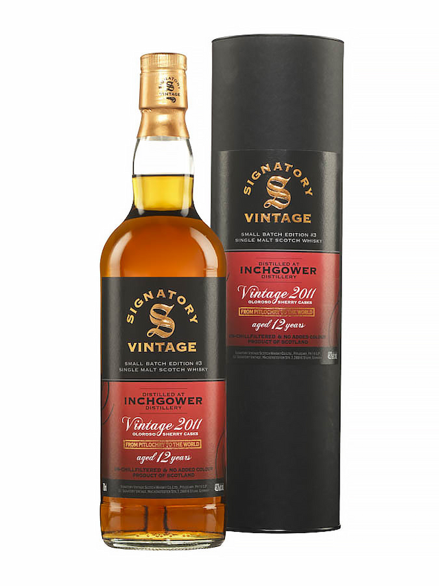 INCHGOWER 12 ans 2011 Oloroso Sherry Cask Signatory Vintage